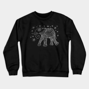 Elephant Mandala Drawing Crewneck Sweatshirt